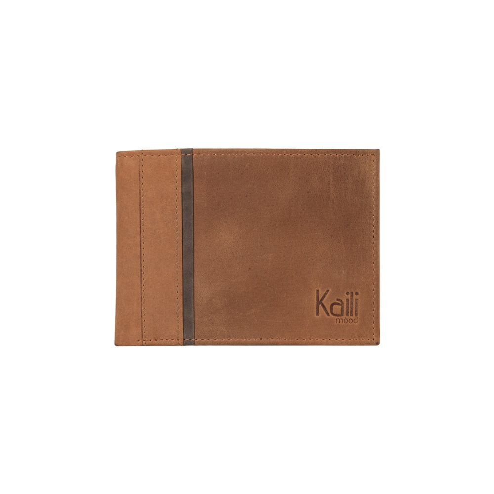 K12220UB | Portafogli Uomo in Vera Pelle pieno fiore, Naked. Colore Cuoio. Protezione RFID. Dimensioni da chiuso: cm 11,5 x 8,3 x 2. Confezione: Scatola regalo fondo/coperchio-3