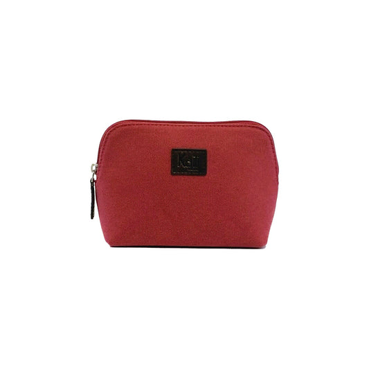K0026XB | Pochette da Donna in Canvas/Vera Pelle pieno fiore Volanata - Colore Bordeaux/Testa Moro. Chiusura con lampo. Dimensioni: cm 17 x 13 x 6,5 - Confezione: Sacchetto Tnt-1