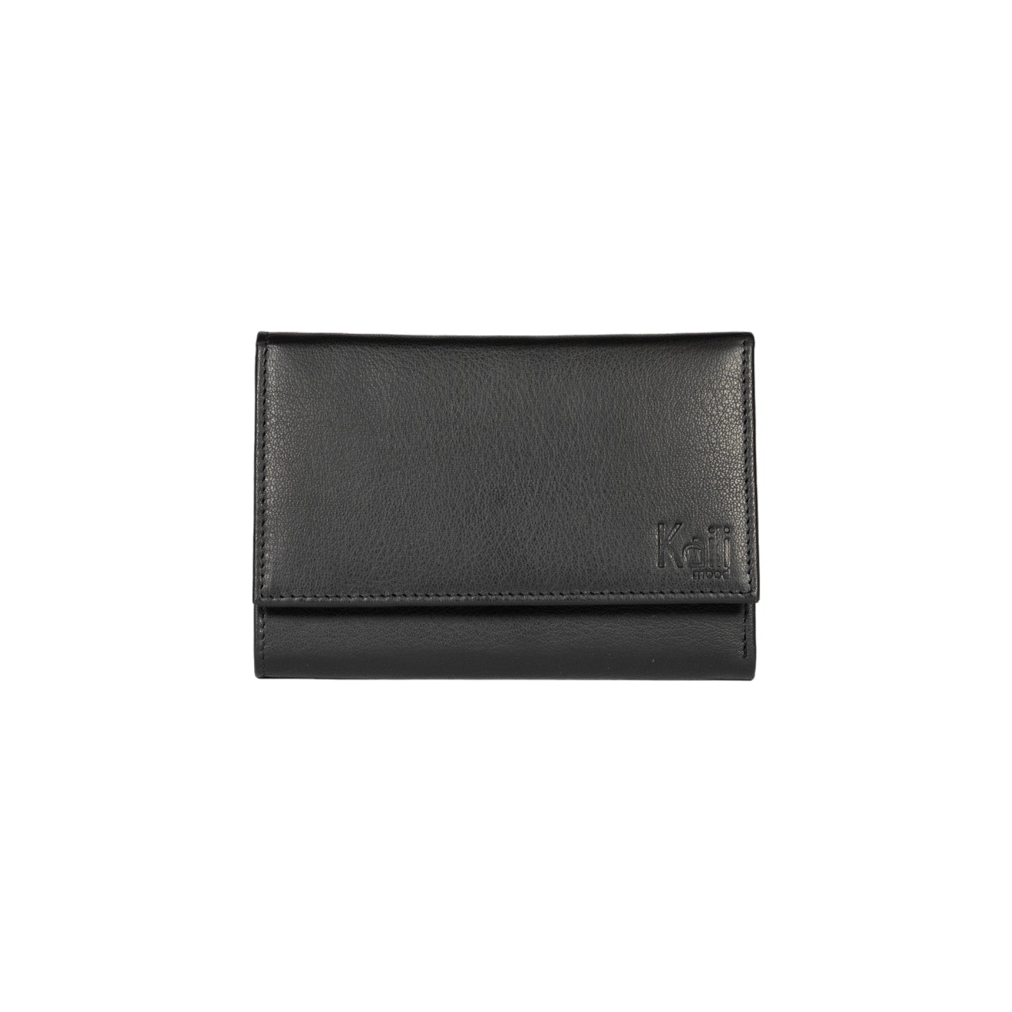 K11433AB | Portafogli Donna in Vera Pelle pieno fiore, con leggera grana. Colore Nero. Dimensioni da chiuso: cm 14 x 10,5 x 2,5. Confezione: Gift Box rigido fondo/coperchio-2